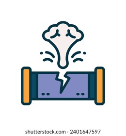 pollution icon. vector filled color icon for your website, mobile, presentation, and logo design.