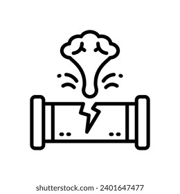 pollution icon. vector line icon for your website, mobile, presentation, and logo design.