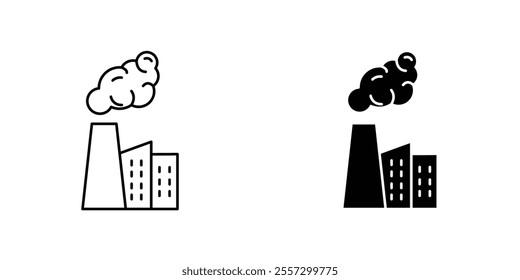 Pollution Icon vector. liner and flat style icons set.