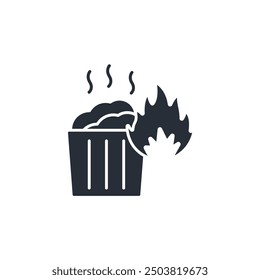 pollution icon. vector.Editable stroke.linear style sign for use web design,logo.Symbol illustration.