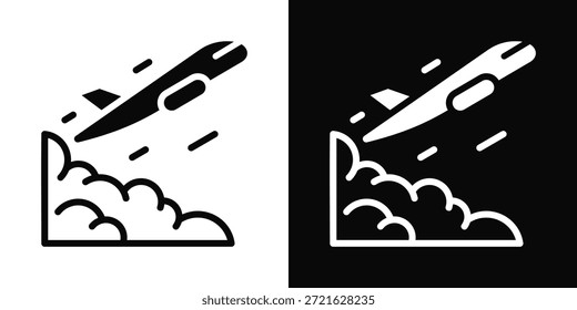Ícone De Poluição Branco E Preto Estilo De Fundo