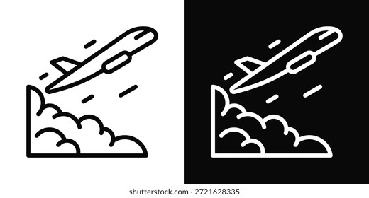 Ícone De Poluição Branco E Preto Estilo De Fundo