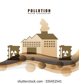 pollution from industry design, vector illustration eps10 graphic 