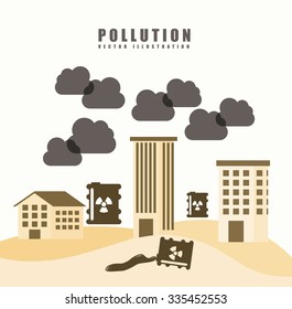 pollution from industry design, vector illustration eps10 graphic 