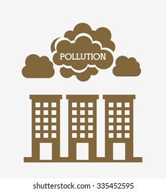 pollution from industry design, vector illustration eps10 graphic 