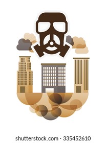 pollution from industry design, vector illustration eps10 graphic 