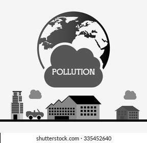 pollution from industry design, vector illustration eps10 graphic 
