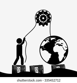 pollution from industry design, vector illustration eps10 graphic 