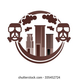 pollution from industry design, vector illustration eps10 graphic 