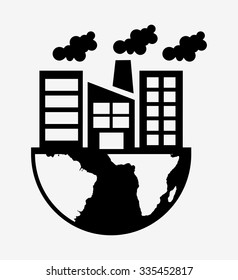 pollution from industry design, vector illustration eps10 graphic 