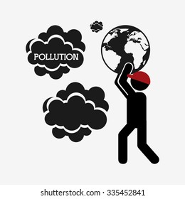 pollution from industry design, vector illustration eps10 graphic 