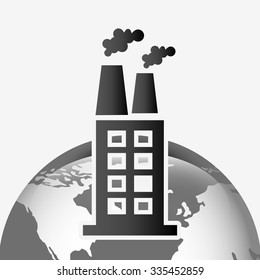 pollution from industry design, vector illustration eps10 graphic 