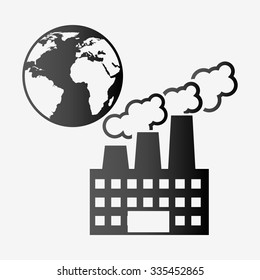 pollution from industry design, vector illustration eps10 graphic 