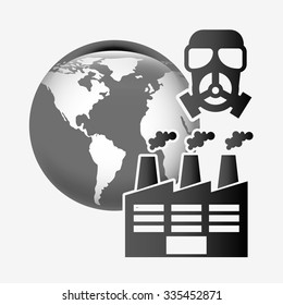 pollution from industry design, vector illustration eps10 graphic 