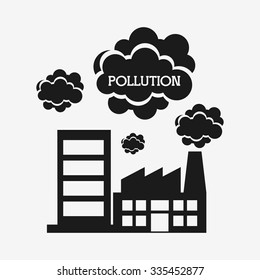 pollution from industry design, vector illustration eps10 graphic 