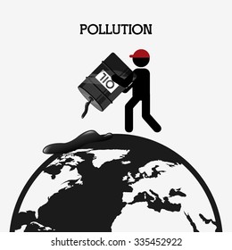 pollution from industry design, vector illustration eps10 graphic 