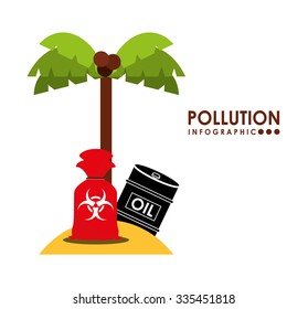 pollution infographics design, vector illustration eps10 graphic 