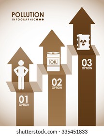 pollution infographics design, vector illustration eps10 graphic 