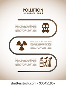 pollution infographics design, vector illustration eps10 graphic 