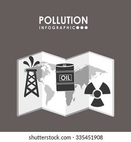 pollution infographics design, vector illustration eps10 graphic 