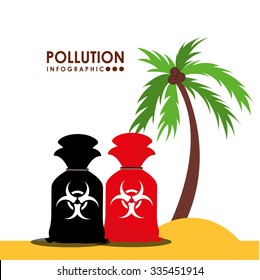 pollution infographics design, vector illustration eps10 graphic 