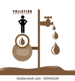 pollution infographics design, vector illustration eps10 graphic 