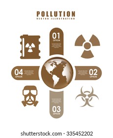 pollution infographics design, vector illustration eps10 graphic 