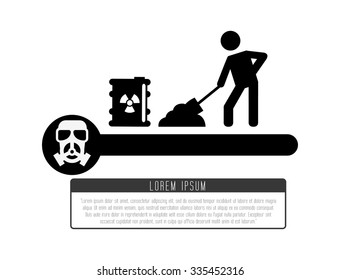 pollution infographics design, vector illustration eps10 graphic 