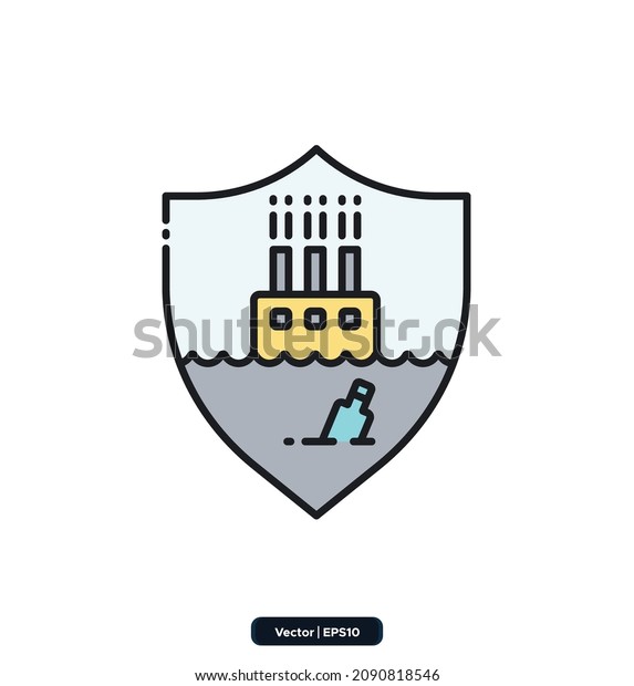 Pollution Insurance icon. Insurance\
Related Vector Icons. Contains such Icons as Car Protection, Health\
Insurance, Contract, life and property, and more.\
EPS10