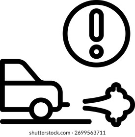 pollution line icon illustration vector
