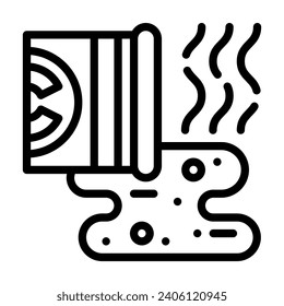 pollution line icon. Perfect for graphic design, mobile, UI, and web masterpieces