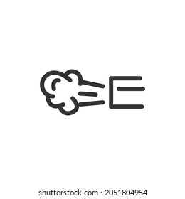 Pollution line icon. Web symbol for web and apps. Sign design in outline style. Pollution stroke object.