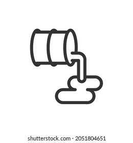 Pollution minimal line icon. Web stroke symbol design. Pollution sign isolated on a white background. Premium line icon.