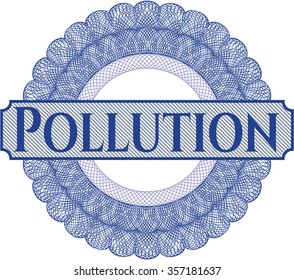 Rosette estilo dinero de la contaminación