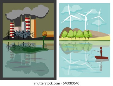 pollution of nature, pure nature