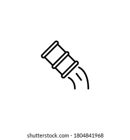 ilustración del vector de icono de aceite contaminado