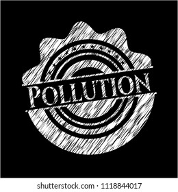 Pollution on chalkboard