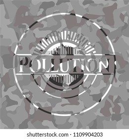 Pollution on grey camouflaged texture