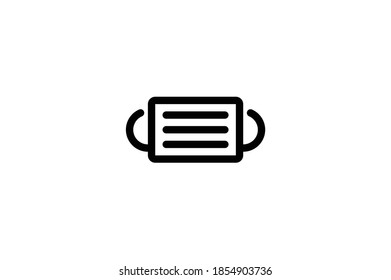 Pollution Outline Icon - Face Mask