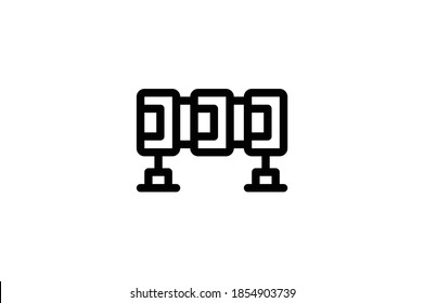 Pollution Outline Icon - Trash Bin