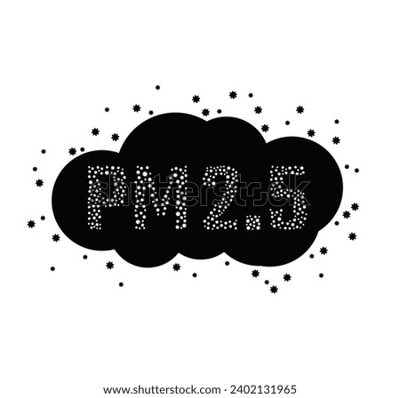 Pollution PM2.5 icon, Dust in the air , safety concept,  Vector illustration.
