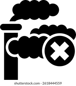 Pollution Prevention Icon Glyph Vector Illustration