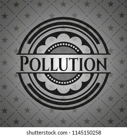 Pollution realistic black emblem