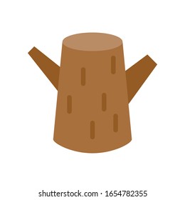pollution related cutting wood or tree vector in flat style