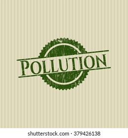 Estampilla de goma de contaminación
