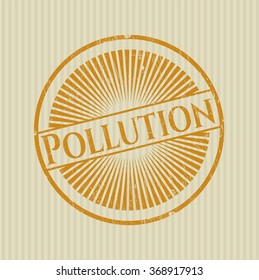 Pollution with rubber seal texture