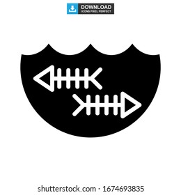 pollution sea icon or logo isolated sign symbol vector illustration - high quality black style vector icons
