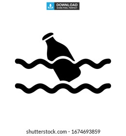 pollution sea icon or logo isolated sign symbol vector illustration - high quality black style vector icons
