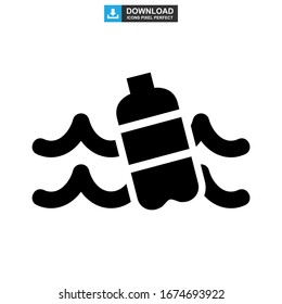 pollution sea icon or logo isolated sign symbol vector illustration - high quality black style vector icons
