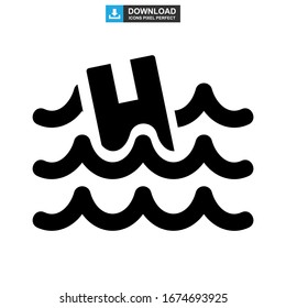 pollution sea icon or logo isolated sign symbol vector illustration - high quality black style vector icons
